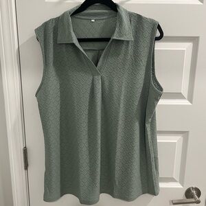 Sleeveless Green Women's Top